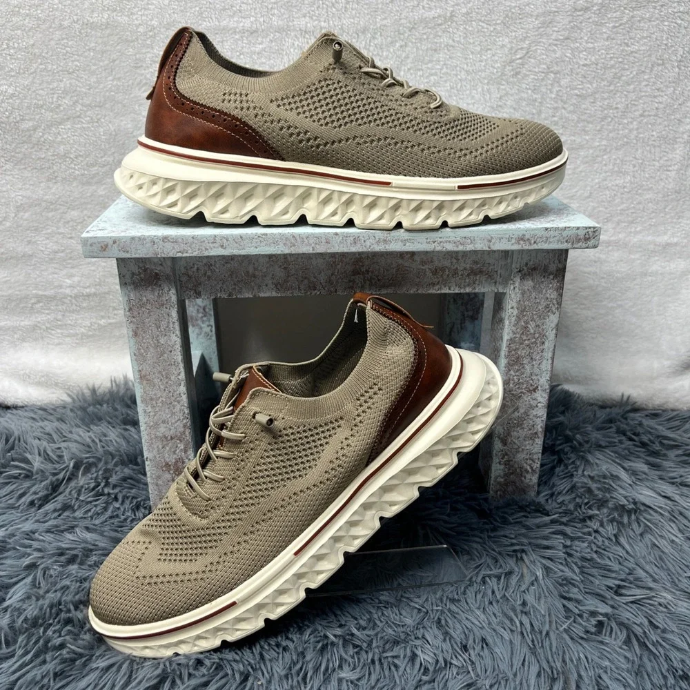 Men's‎ Knit Lace Up Casual Sneakers Comfort Walking Shoes Size 46